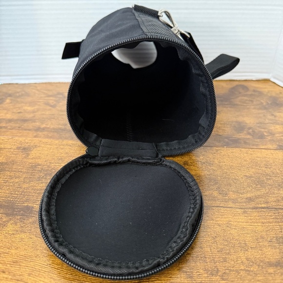 10”x 5” Water Bottle Carrying Case Black Zip Bottom DetachableStrap Drink Handle - Picture 4 of 11